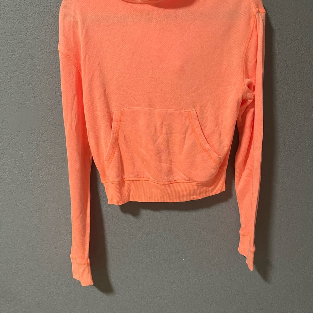 Bright Orange Cropped Hoodie